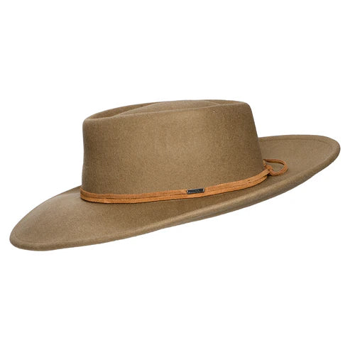 Unisex Vintage Brown Wide Brim Hat