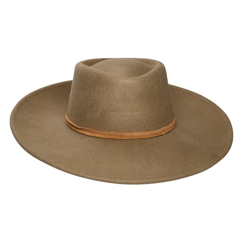 Unisex Vintage Brown Wide Brim Hat