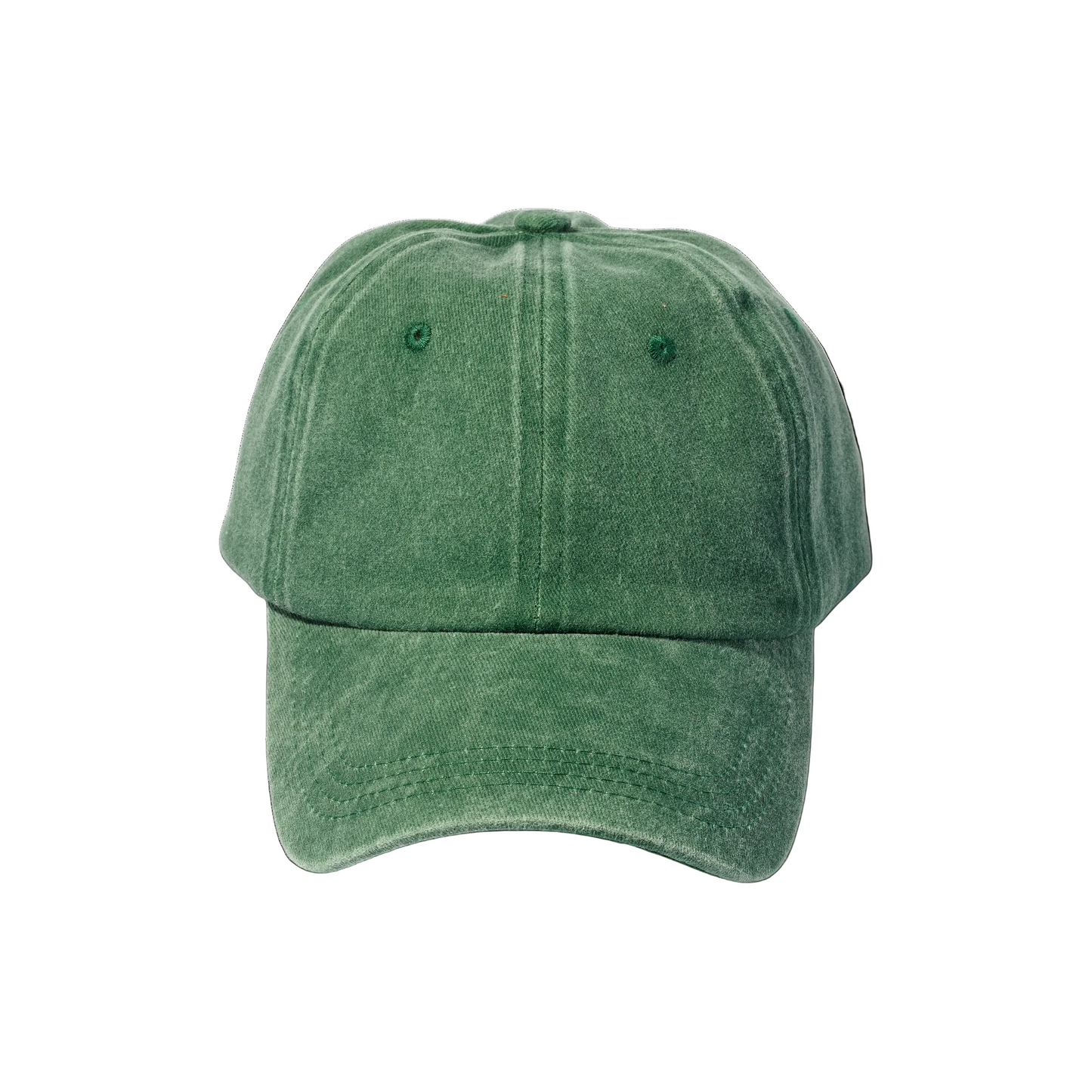 Unisex Vintage Washed Emerald Green Baseball Cap