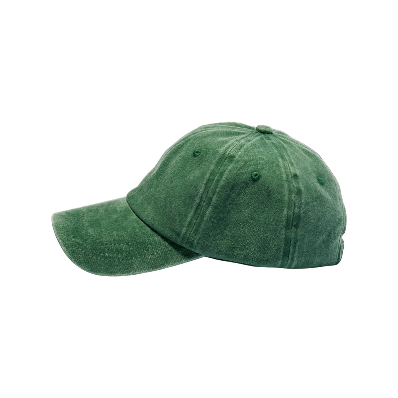 Unisex Vintage Washed Emerald Green Baseball Cap